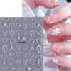 Nagelaufkleber 5D Simulation Perle Dekor Maniküre Decals DIY Selbstklebende Schieber Nageldekoration