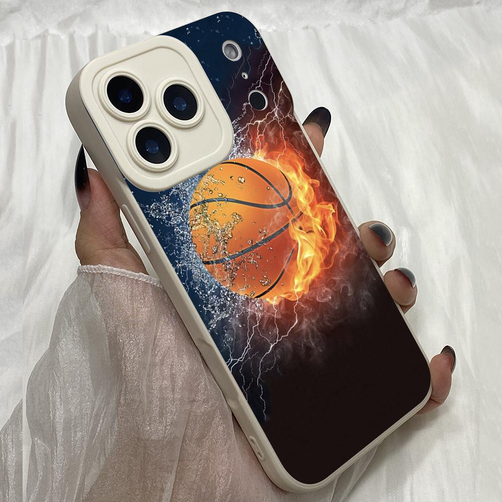 M428 Basketball Design Angel Eyes Soft Phone Case for iPhone Samsung Galaxy Xiaomi Rdemi Huawei Honor Infinix Realme OPPO Vivo All Model TPU Case