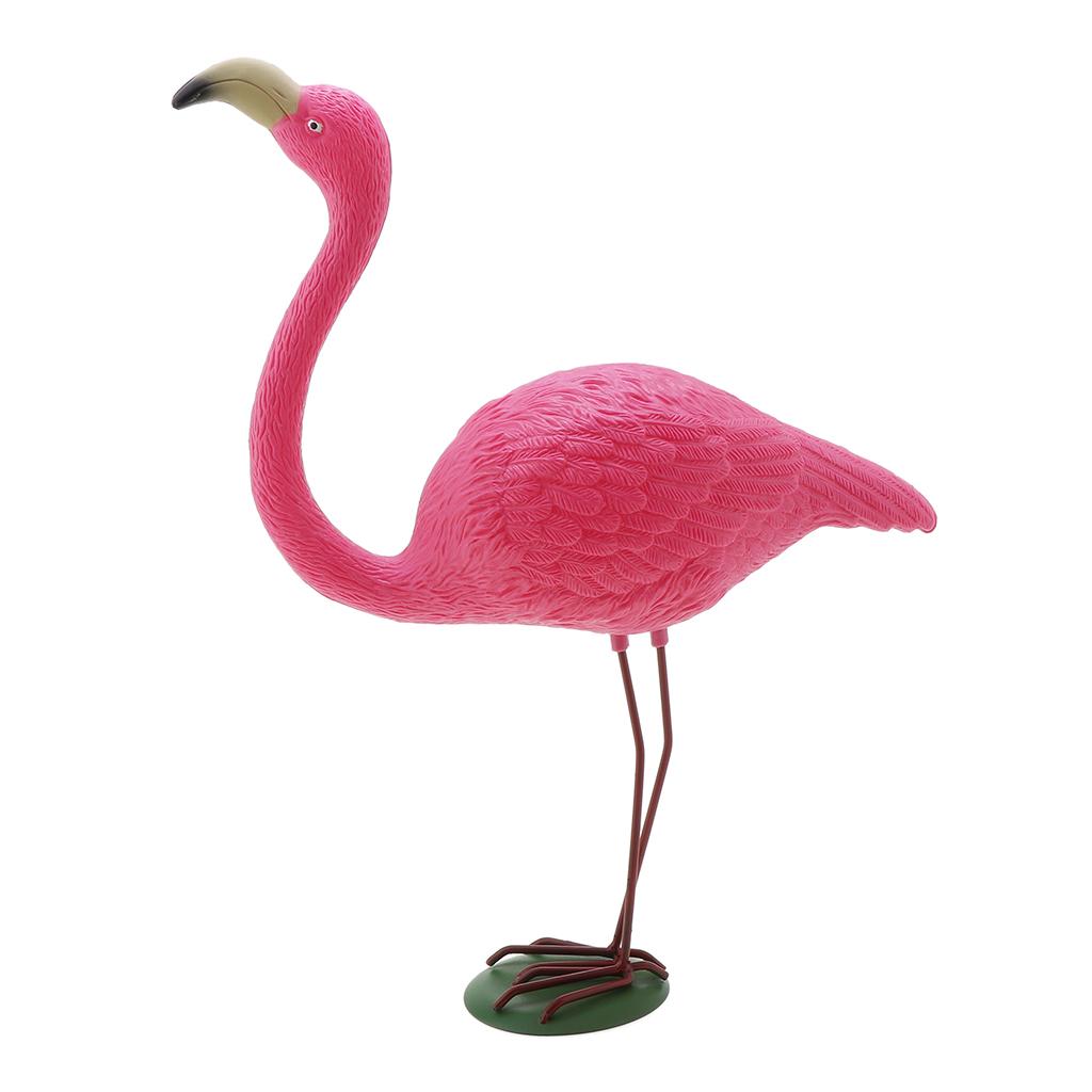 Flamingo Lawn Decor Plastic Animal Sculpture Bright Rose Red Ornament for Outdoor Home Garden