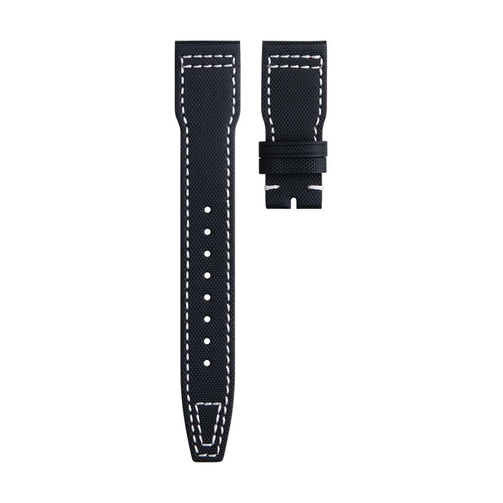 Nylon Front Calfskin Leather Back 20mm 21mm 22mm Watch Band For IWC Strap Pilot SPITFIRE MARK18 Portofino TOP GUN Belt Universal