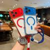 For iPhone 17 Pro Max Magnetic Case Clear Colorful Frame TPU + PC Phone Back Cover with Lens Film/Strap