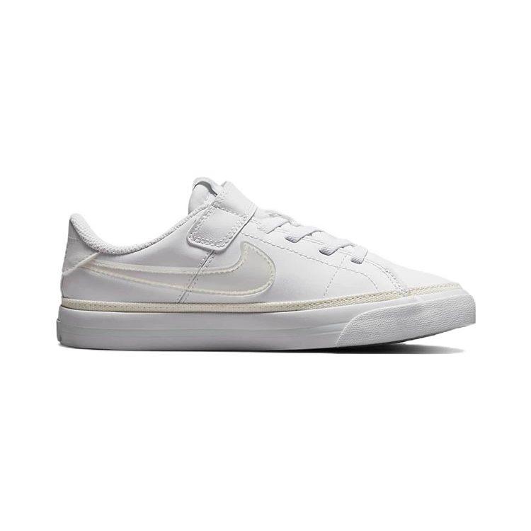 Nike Court Legacy Low Top Skateboard Shoes White Children Aged 3 7 Years Old DA5381-114