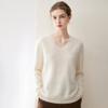 Kang Sai Ni Women's 100% Cashmere Long Brushed Sweater, Old Money Style Knitwear