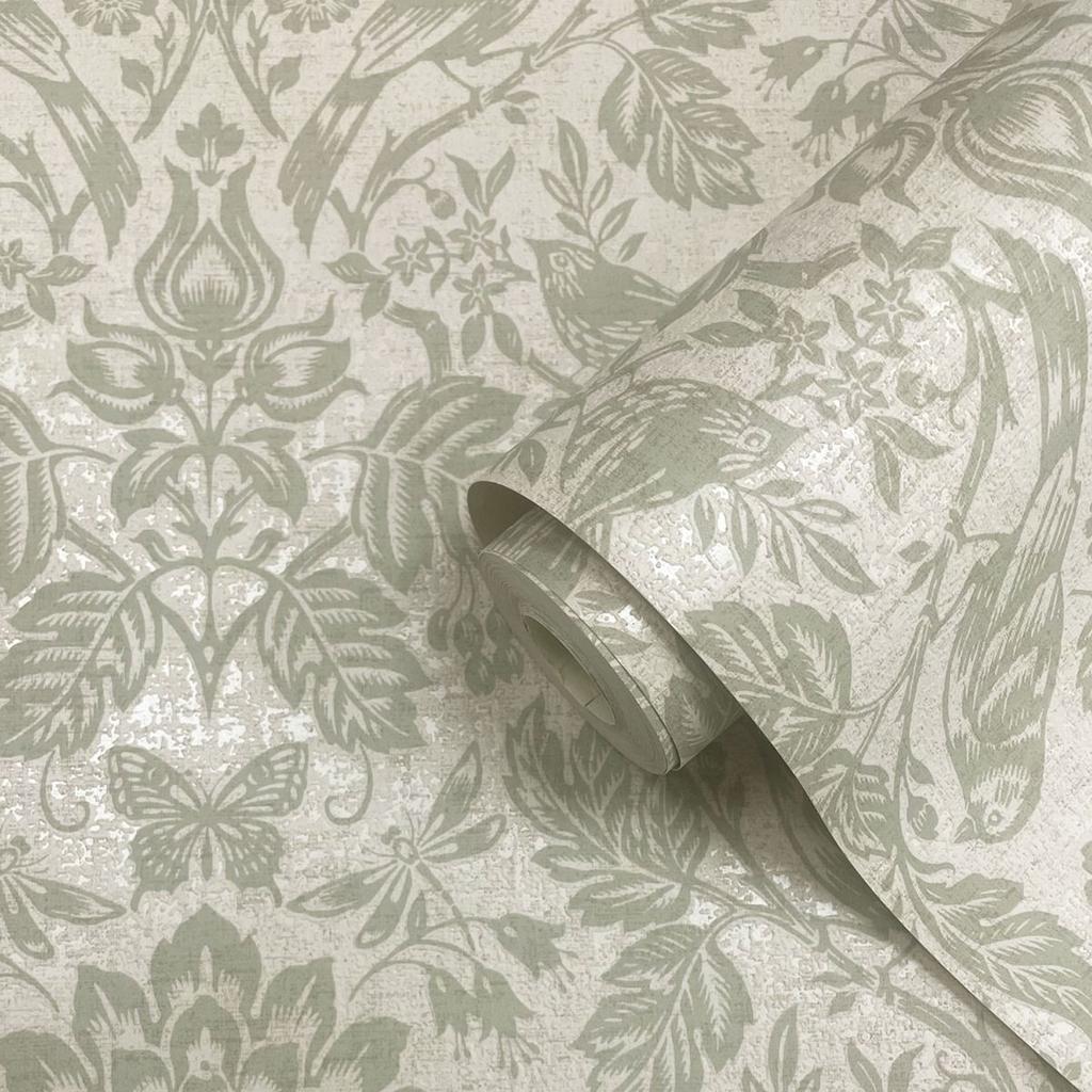 Holden DÃ©cor Hawthorn Meadow Blown Vinyl Textured Wallpaper