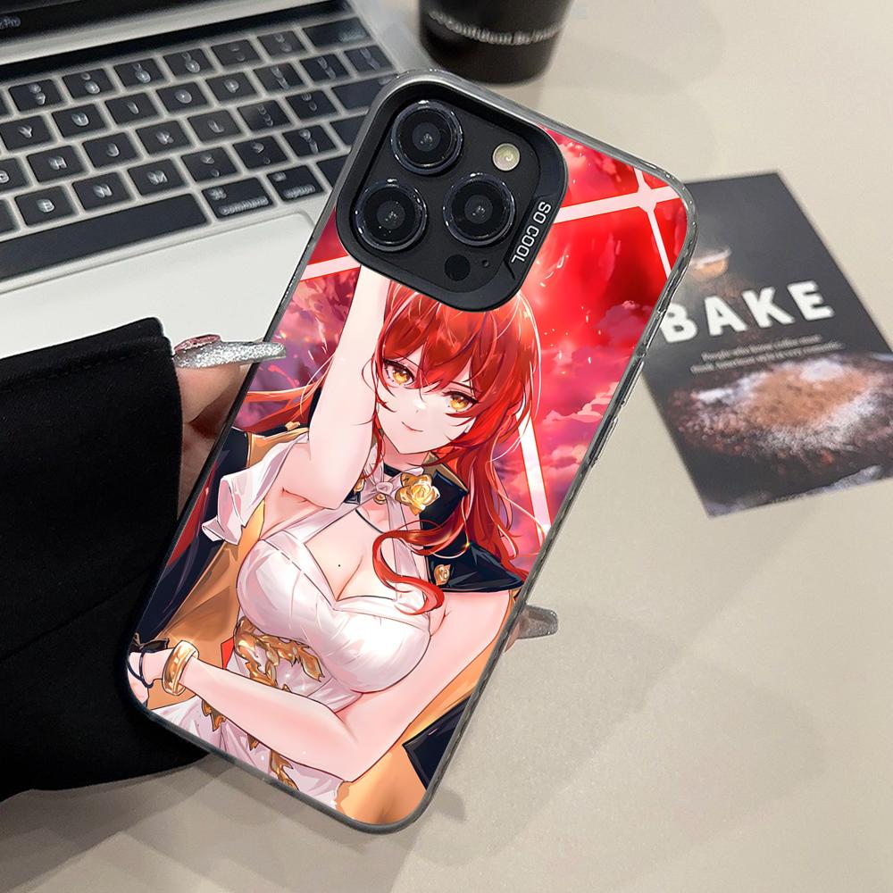 HSR Himeko Translucent Mobile Phone Case for iPhone 17 16 15 14 13 12 11 X XR XS Air Pro Max Plus Colorful Cover