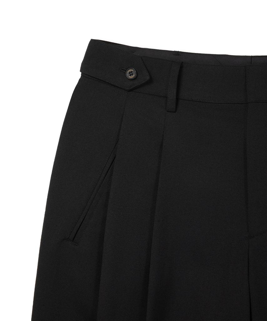 Sinkia Heritage Adjustable Double-Pleat Trousers Black