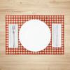 Checkered Pattern Placemats Dining Table Mats Modern Plaid Design for Kitchen Party Office Multiple Colors Washable Durable
