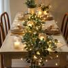 Lighted Artificial Greenery Twig Vine Garland 96 Fairy Lights 6FT Battery Operated Pre-lit Faux Olive/Eucalyptus Vine with Timer for Christmas Spring