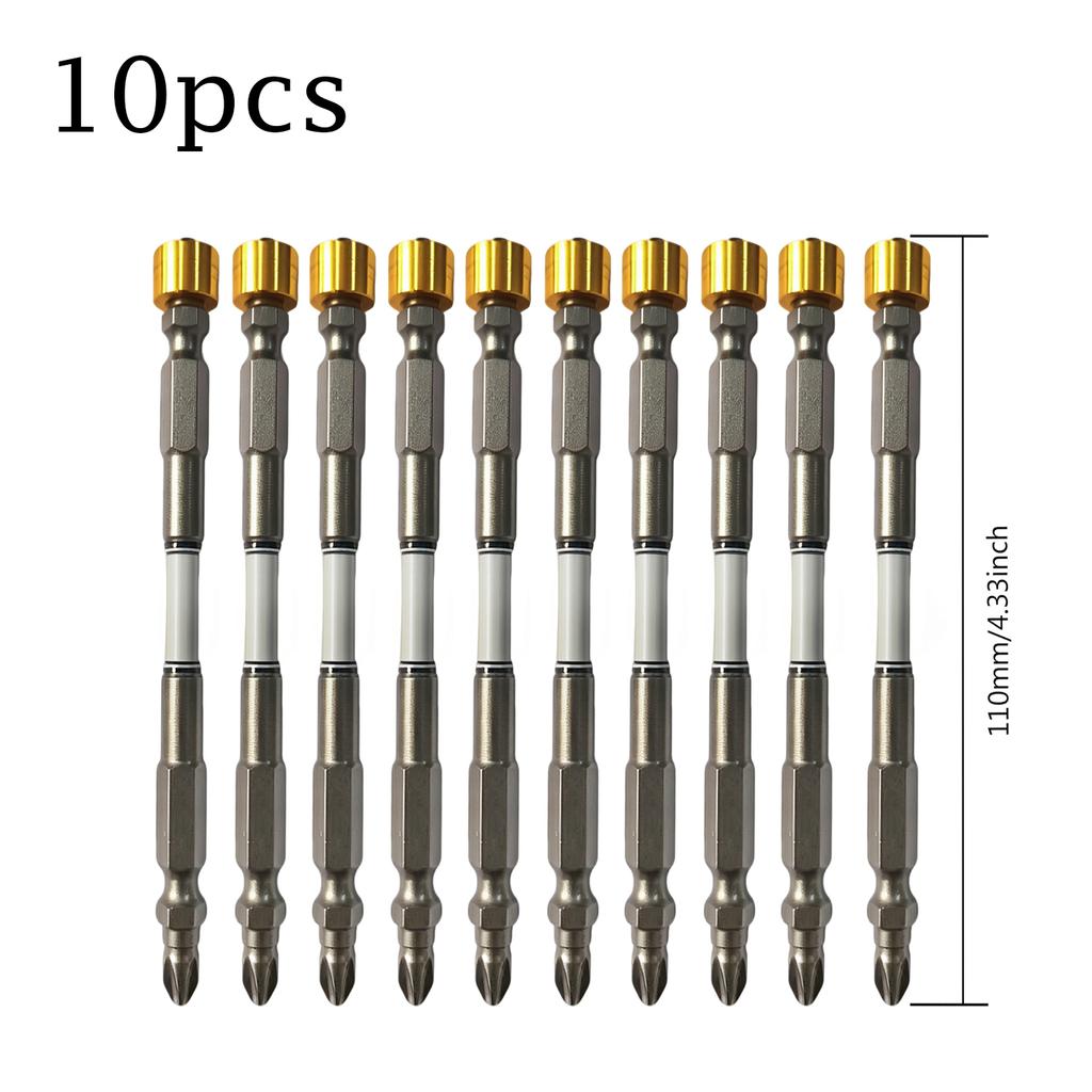 1-10pcs Double Hex Shank Screwdriver Bit, Cross Head for Drywall Screws, Electric Screwdriver Accessory for DIY & Construction