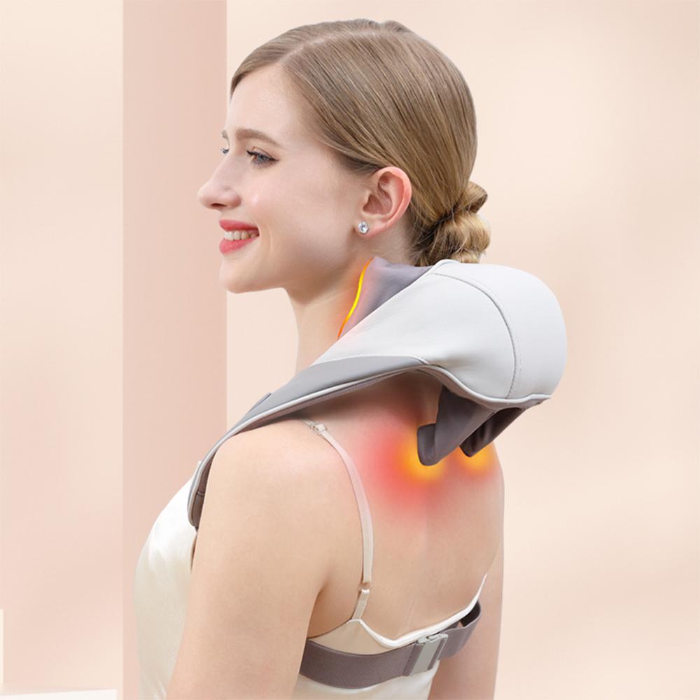 Neck Massager Back Waist Shoulder Professional Masseur Tool for Trapezius Muscle Relief Pain Relief Neck Care Shawl Hot Compress