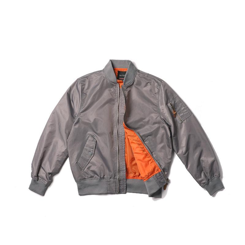 Normanlong Men's Air Force MA-1 Pilot Jacket - Lightweight Nylon Bomber for Spring/Fall