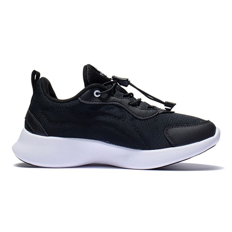 Li Ning Kids Ling Yue Comfortable Lightweight Non-Slip Shock Absorbing Wear-Resistant Casual Shoes Kids Casual Shoes Black YKCS028-3
