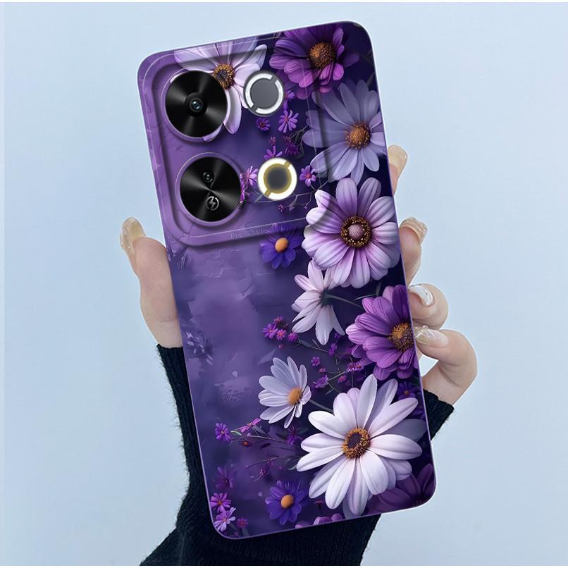 For Itel P65 P671L Etui Fashion Simplicity Oil Painting Floral Protective Phone Case For ItelP65 P 65 Coque Soft Silicone Covers