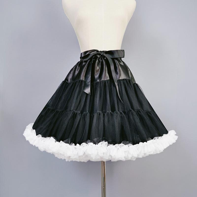 Women's Crinoline Petticoat Tutu Skirt Multiple Layers Ball Gown Half Slips 16 Inch Underskirt for Wedding Bridal Dress