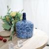 Blue Ceramic Vase Kiln-transformed Porcelain Pot Flower Vase Flower Arrangement Accessories Terrarium Home Decoration