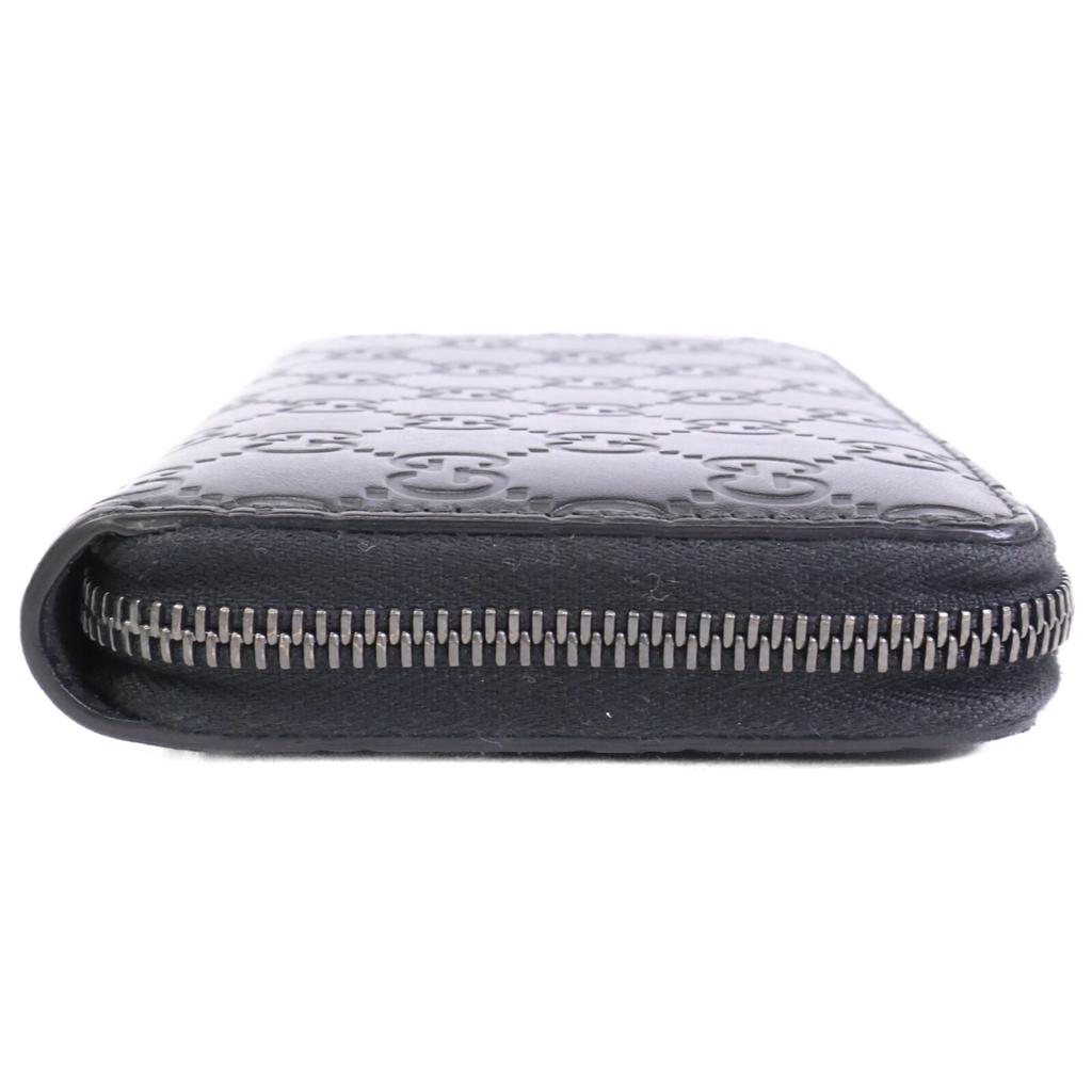 Gucci [Stan Bardzo Dobry] 307987 CWC1R 1000 Skóra Guccissima Zapinany na Zamek Długi Portfel Długi Portfel (z kieszenią na monety) czarnyUżywany