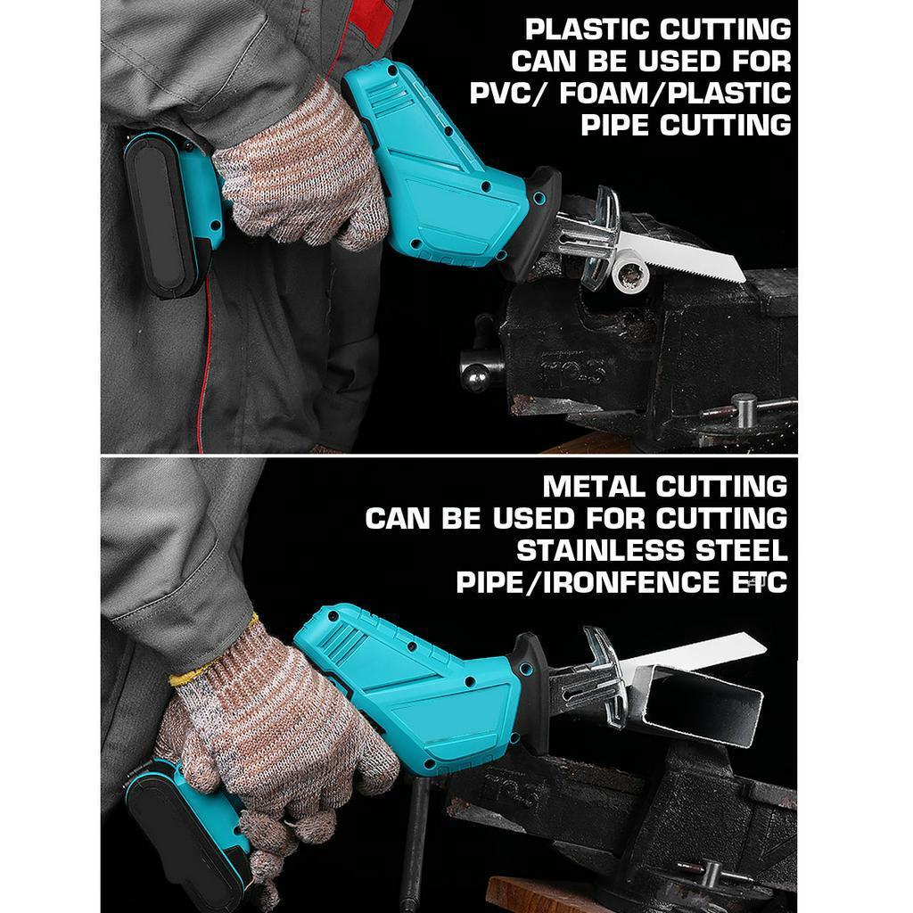 88V lithium Battery Cordless Reciprocating Saw Kit Outdoor Electric Saw Blades for Wood Metal Cutting Woodworking Tools