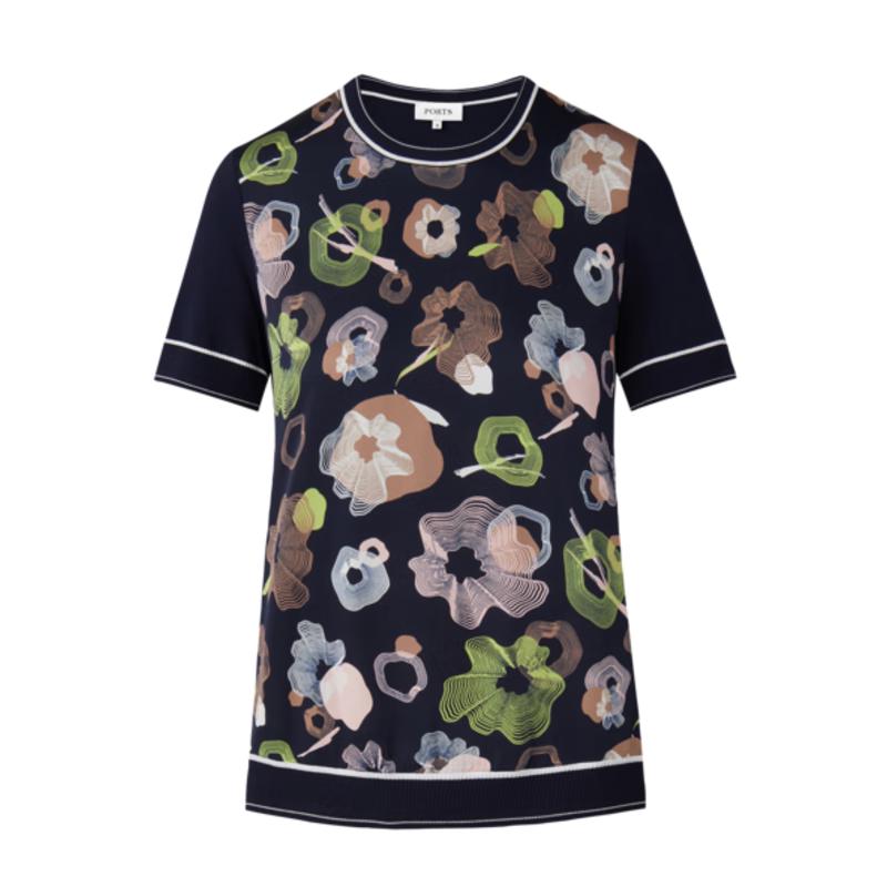 

Женский трикотажный топ с V-образным вырезом и короткими рукавами S