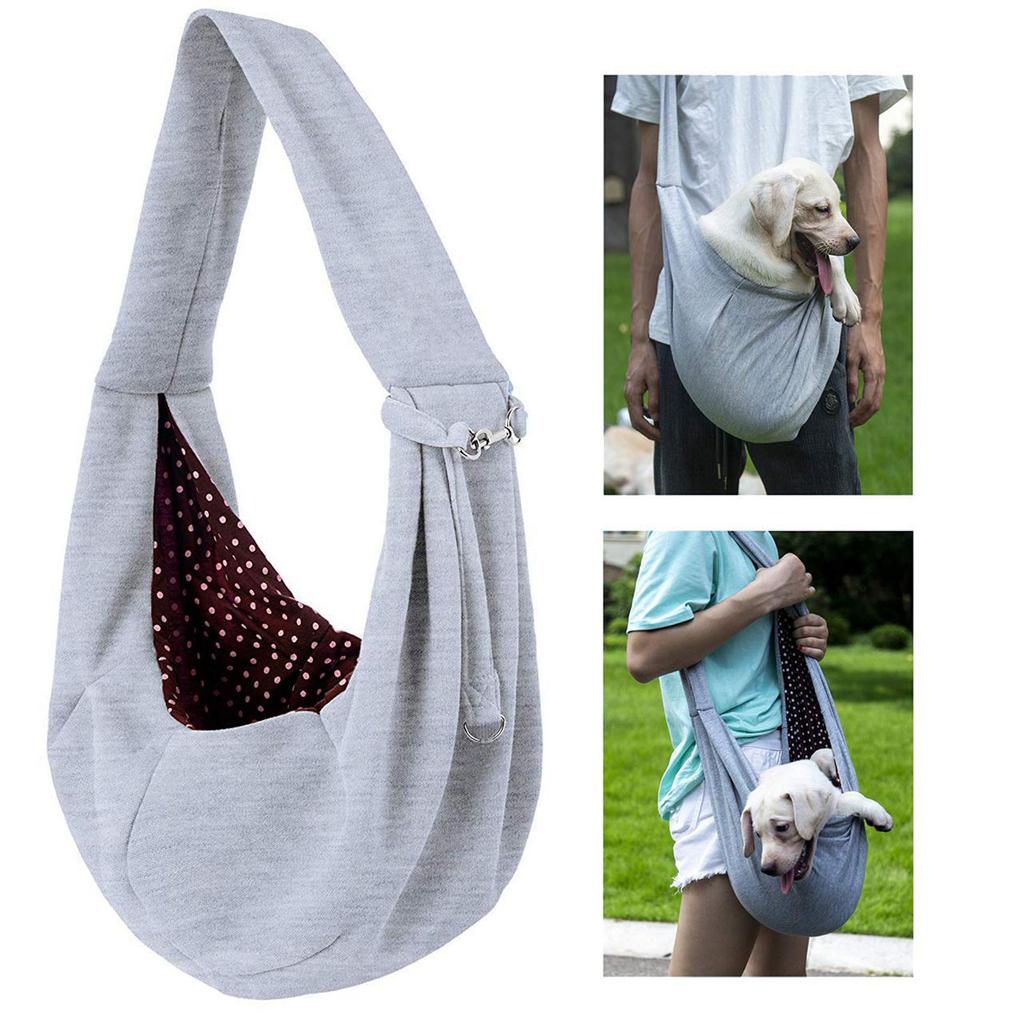 Pet Carrier, Hand Free Sling Adjustable Padded Strap Tote Bag Breathable Cotton
