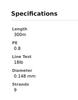 Varivas P.E. Schnur Ika Metal Max Power X9 Markierung 300m P.E. 0.8 Max 18lb (1683)