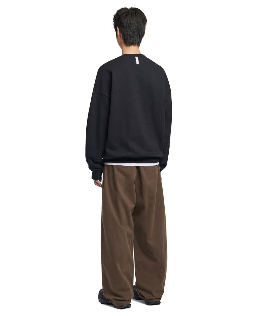 Nomaenyueol Loose Fit Two-Tuck Pants - Brown