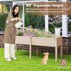 Raised Garden Bed Elevated Wood Planter Box with Drain Hole Gardening Planter Raised Bed for Planting Vegetables Flowers Succul