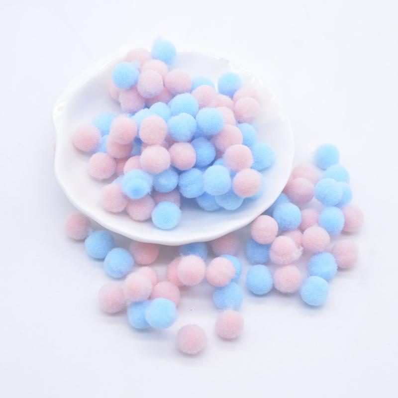 200Pcs 8mm Colorful Elastic Ball DIY Sewing On Patches Home Decoration Appliques Crafts Accessories