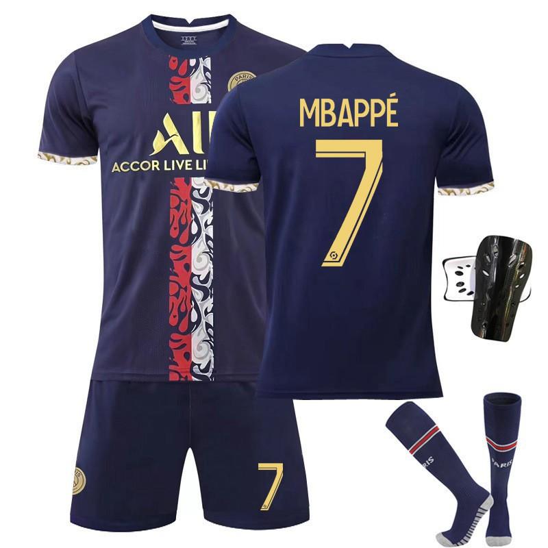 22-23 New Paris Home No. 30 7 Mbappe 10 Neymar Jersey Set Football Quick Dry