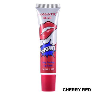 Magic Peel Off Liquid Lipstick 6 Colors Waterproof Long Lasting Lip Gloss Tint Rip, CHERRY RED, 1 Piece, CHERRY RED