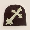 Autumn and Winter Design Cross Jacquard Knitted Hat Men and Women Warm Personality Simple Street Cold Hat Pullover Hat