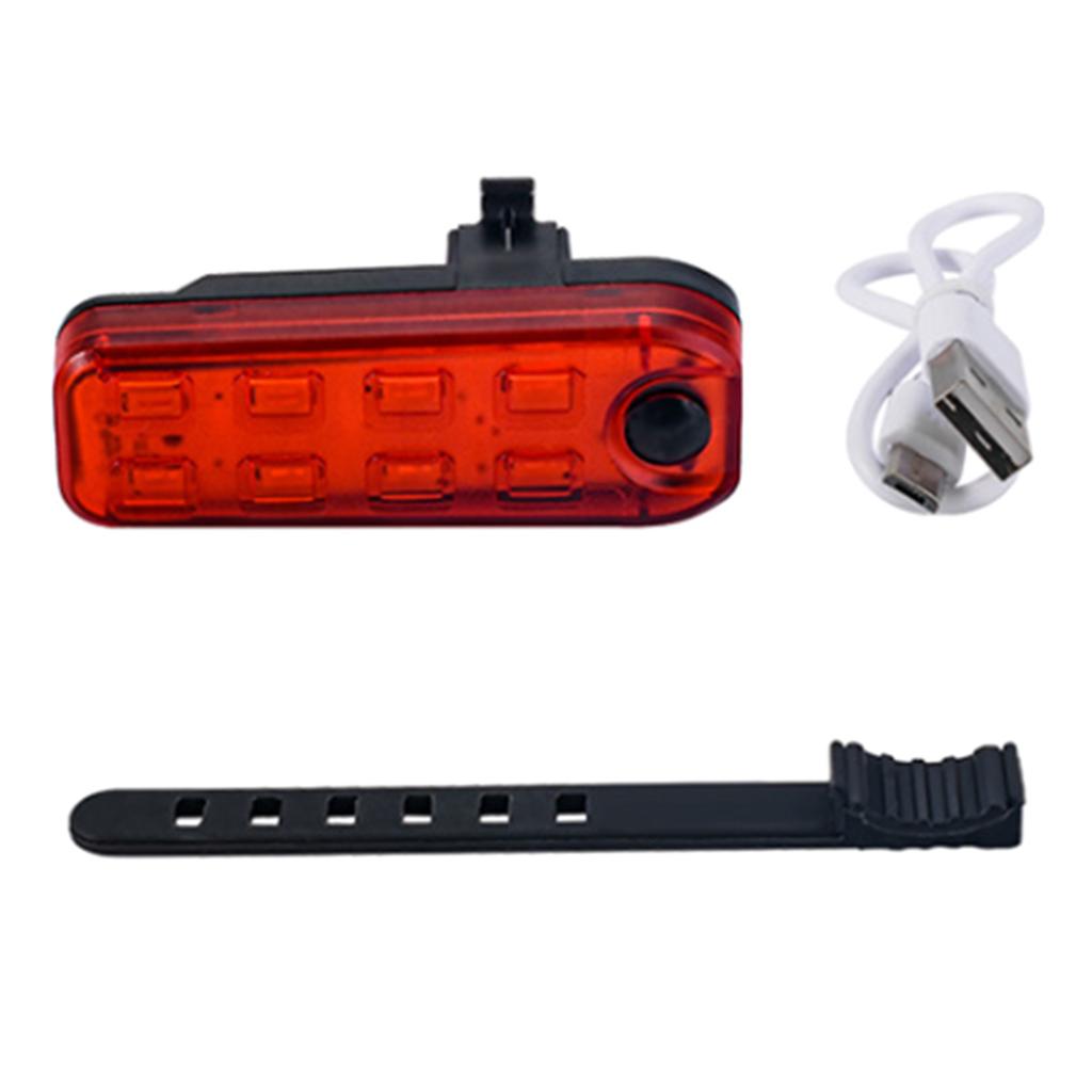 Bike Tail Light Bicycles Brake Rear Light Bike Waterproof Rechargeable 5 Lighting Modes Safety Warning LED Bike Light