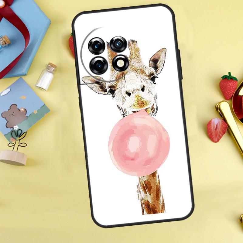 Cute Cartoon Giraffe Case For OnePlus 15 13 12 11 9 10 Pro 13T 13R 12R 10T 8T Nord 5 CE 3 4 2 Lite N20 N30 Cover