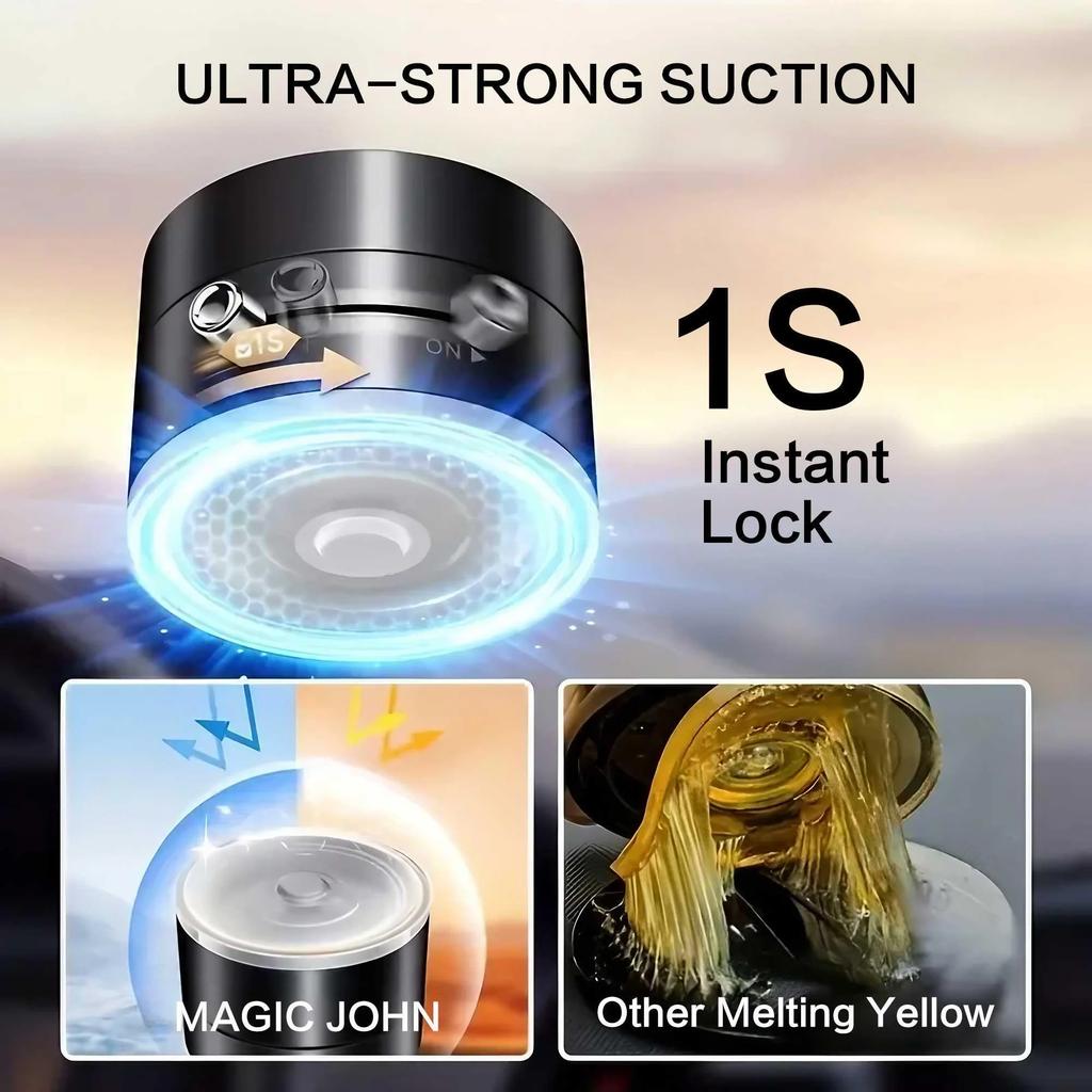 Magnetic Phone Holder Foldable Vacuum Suction Cup Mount Bracket for Smooth Surfaces Compatible with MagSafe