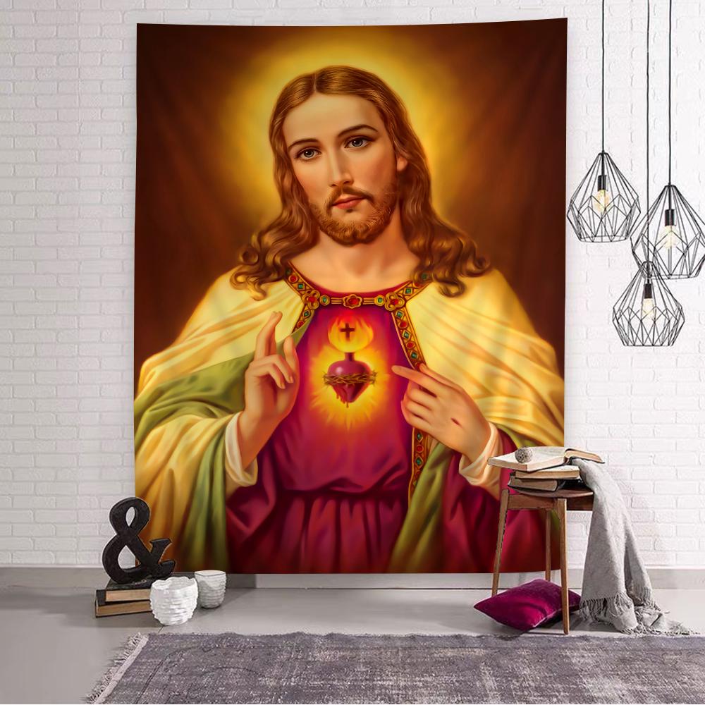 Cristo Jesus Hanging Bohemian Tapestry Indian Buddha Wall Decoration Witchcraft Bohemian Hippie Cheap Hippie Wall Hanging