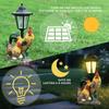 JYL TS/095,Hot Sale Resin Street Lamp Couple Chicken Solar Outdoor Light for Garden Path Decor Statue Lamp