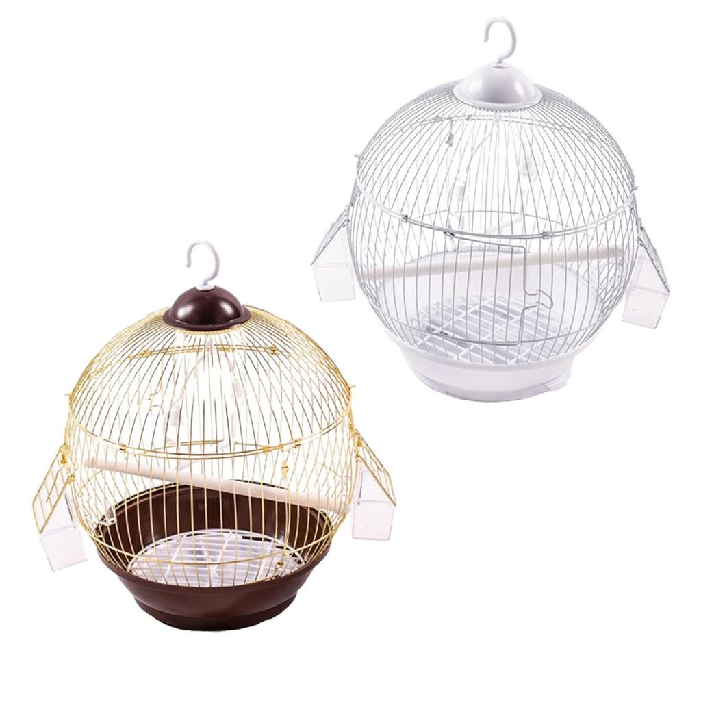 Hanging Cage Indoor Accessories with Food Bowl Dometop Cage Parrot Stand Cage for Budgies Parrot Parakeets Finches Lovebirds