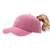 Fashion Washed Old Love Embroidered Ponytail Baseball Cap Women Can Wear Ponytail Braids Outdoor Casual Sun Hat