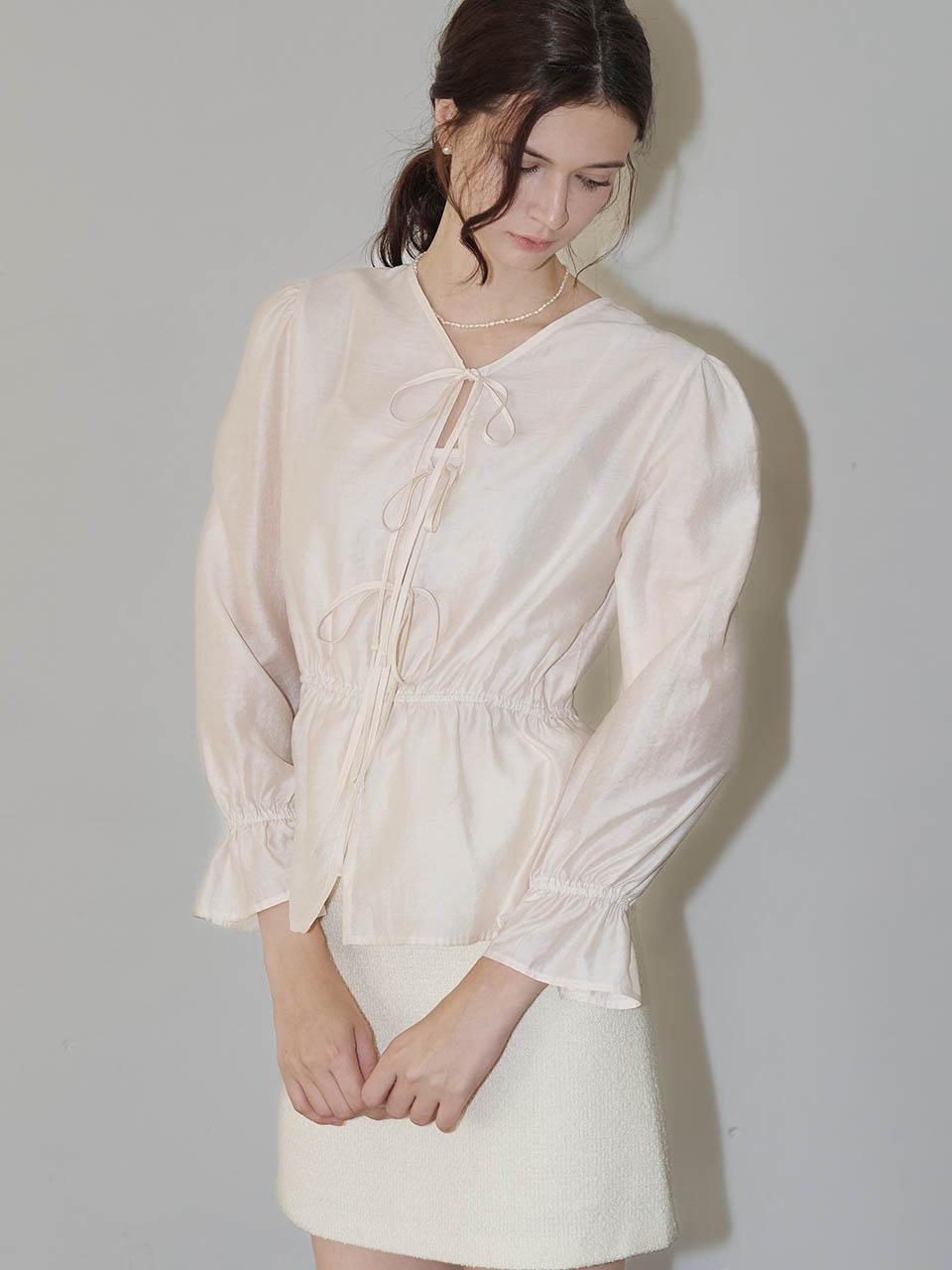 Rotre Domin Ella Ribbon Ivory Blouse Ivory/S