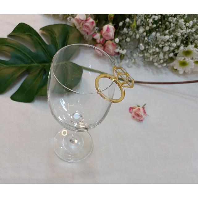 20PCS of Acrylic Drink Tags,Diamond Champagne Drink Markers,Champagne Place Cards,Bridal Shower Decor,Engagement Ring Drink Tags