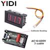 5/10pcs Digital 0.56 Ammeter Voltmeter DC 4.5-30V 0-100V AC 30-500V 10-600V Voltage Amp Meter Detector Monitor Calibrate Reading