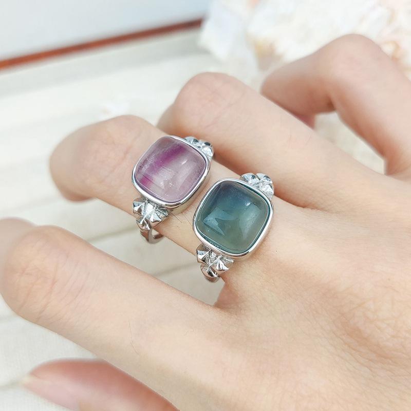 Adjustable Natural Crystal Tiger Eye Ring in Coffee Color