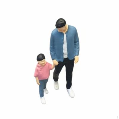 1/64 HandPainted Resin Family Figure Miniature Painted Parent Child Figurine Realistic Adult