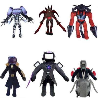 Peluches Skibidi Toilette Jeu d'Horreur Speakerman Caméra TV Man Peluche Dessin Animé Poupée Remplie Cadeau d'Anniversaire Halloween Cosplay pour Enfants