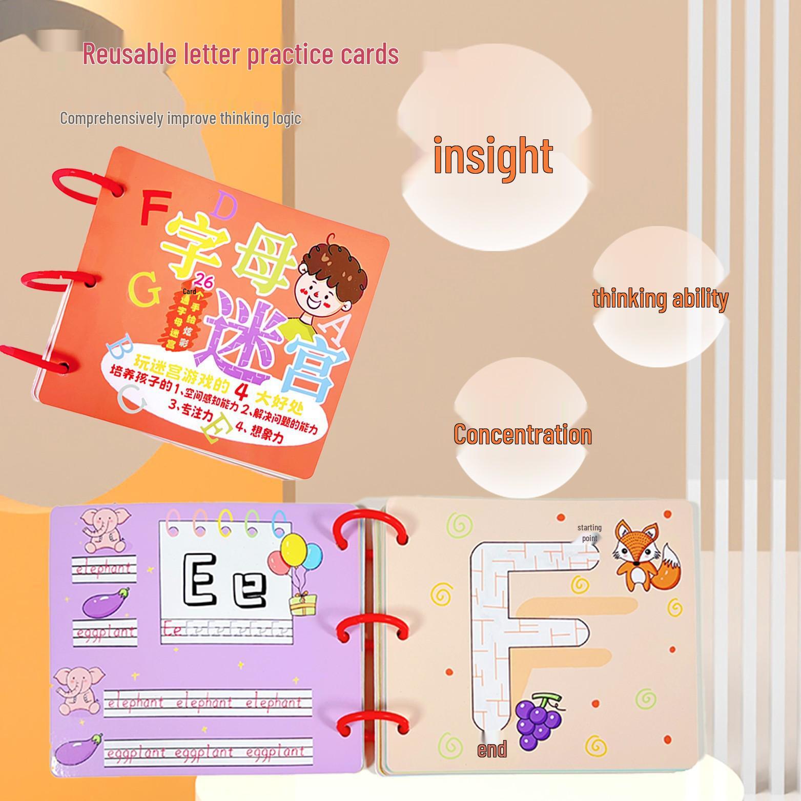 

Kids Education Maze Book: Interactive Alphabet Puzzle & Parent-Child Activity