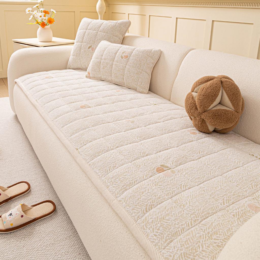 Autumn and Winter Sofa Cover Thickened Simple Anti Slip Skin Friendly Comfortable Sofa Cushion Breathable and Warm Cover Cloth