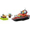 LEGO City Fire Rescue Boat Toy Present Birthday Block Educational Christmas Boys Girls Children 5 Years Old 6 Years Old 7 Years Old 8 Years Old City B