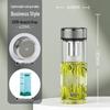 WANXIANG Portable Borosilicate Glass Tea Infuser Bottle