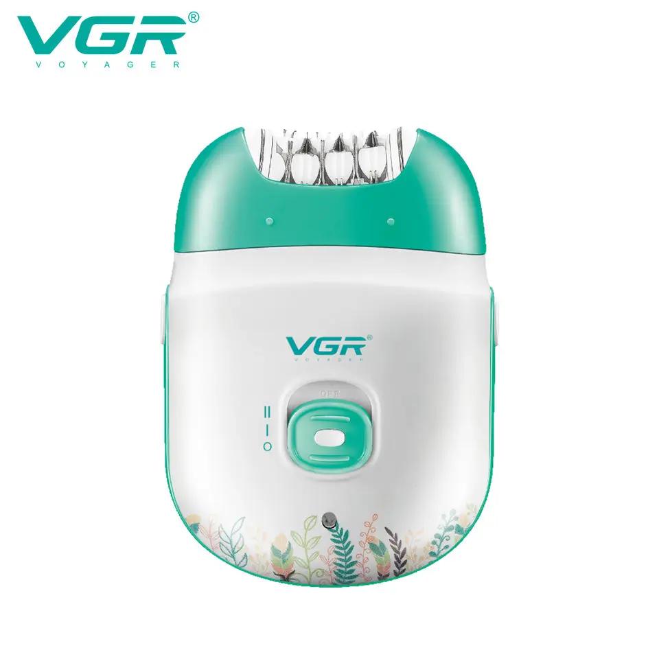 VGR V-726 Rechargeable Women Epilator Electric Female Epilator for Face Hair Removal Machine Facial Leg Body Bikini Depilatory Safe and Skin-friendly