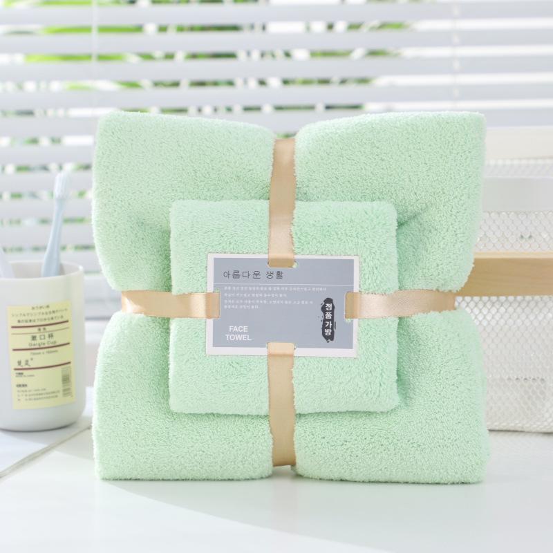 Coral Fleece Bath Towel Gift Set: Thickened Mother-Child Set, Customizable Logo