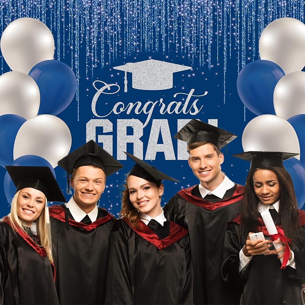 Graduation party backdrop congratulatory banner for graduation balloon design suitable for high school and university